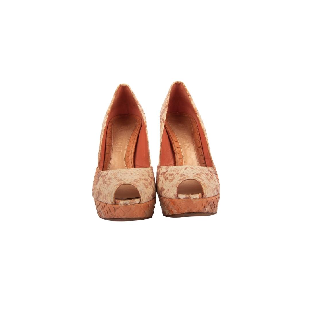 Corl Python Snakeskin Heels-37.5"