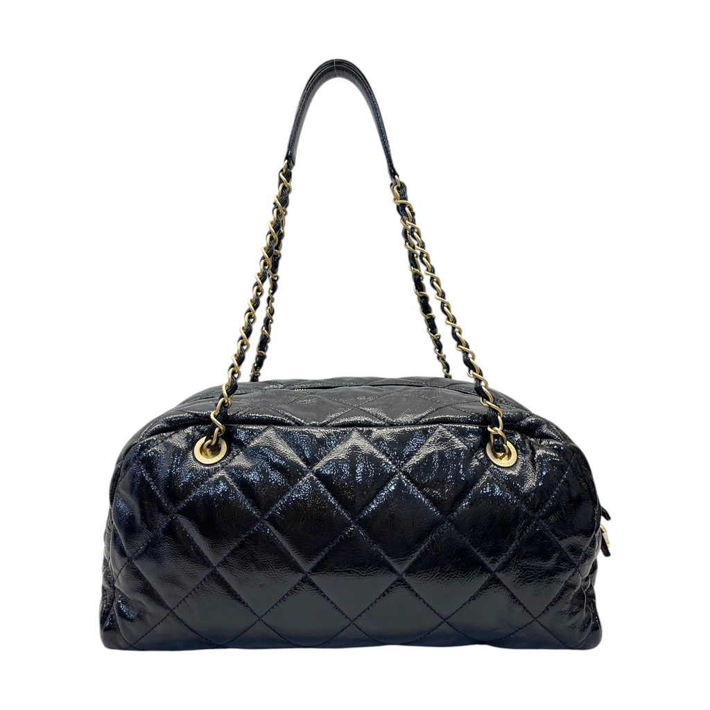 Chanel Shiny Aged Calfskin Bowler Bag Medium