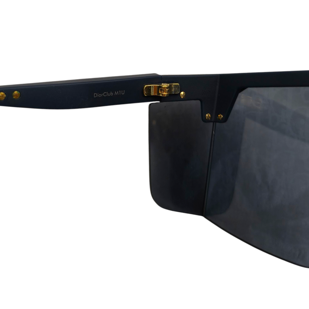 Dior Navy Blue Oblique DiorClub M1U Shield Sunglasses