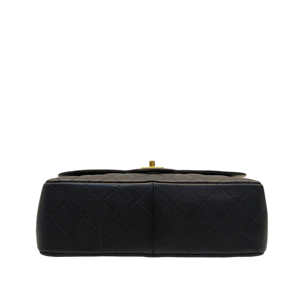 Chanel Classic Double Flap Jumbo Black Caviar Bag Ghw