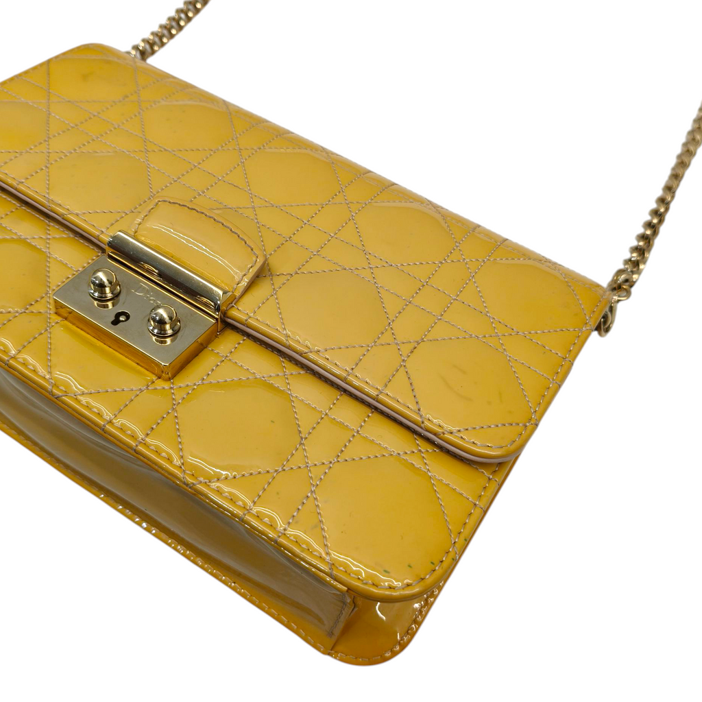 Christian Dior Cannage Patent Leather Miss Dior Promenade Bag