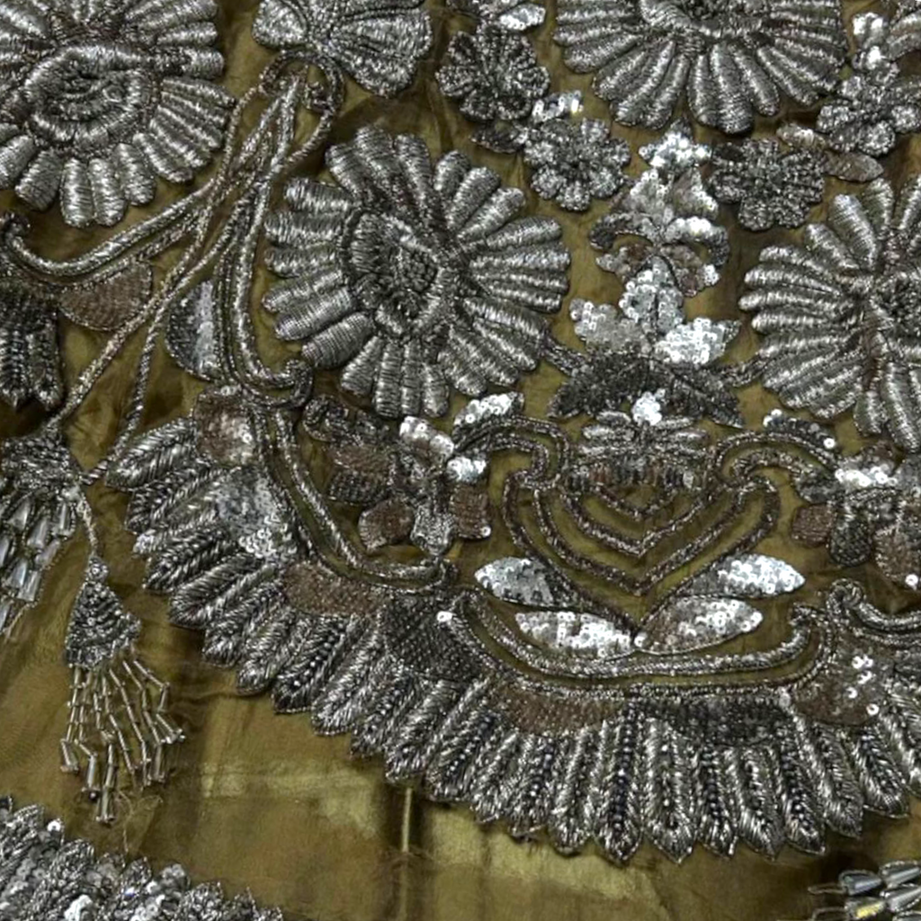 MANISH MALHOTRA BROWN EMBELLISHED LEHENGA SET