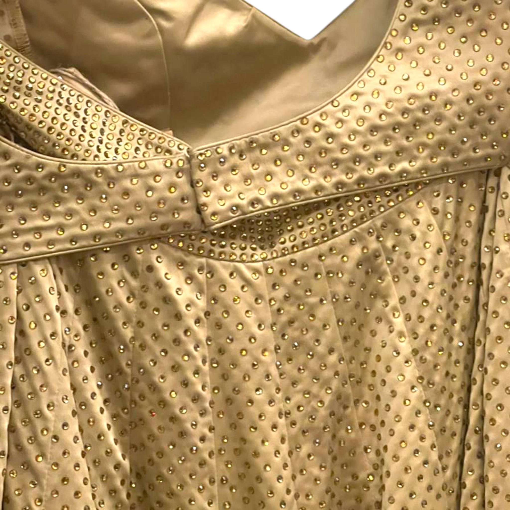 Itrh Gold Crystal Lehenga Set Size S