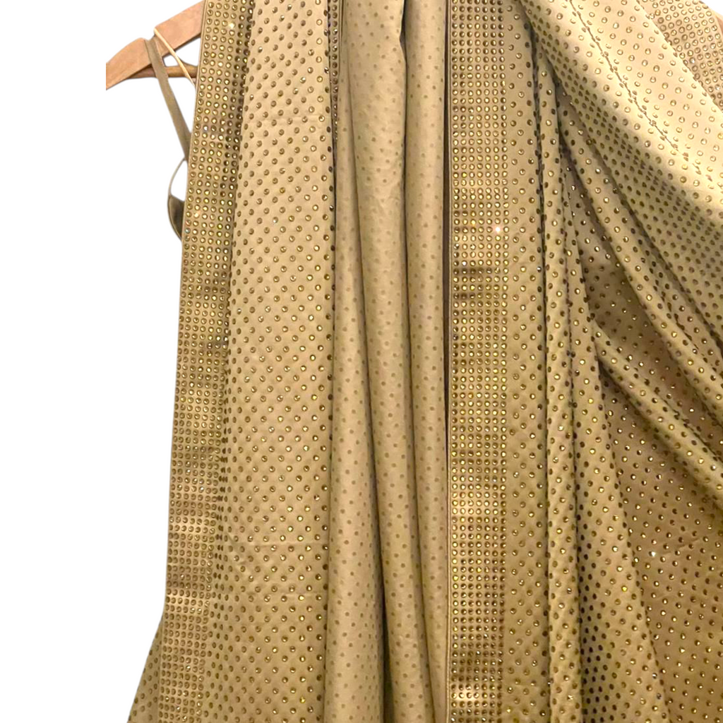 Itrh Gold Crystal Lehenga Set Size S