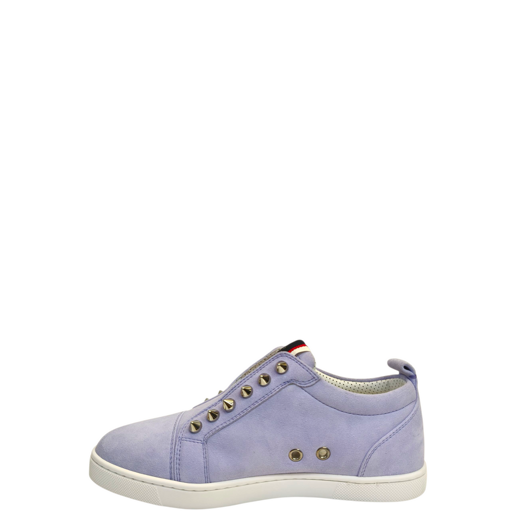Christian Louboutin Light Purple Suede Fique A Vontade Sneakers EU 35.5