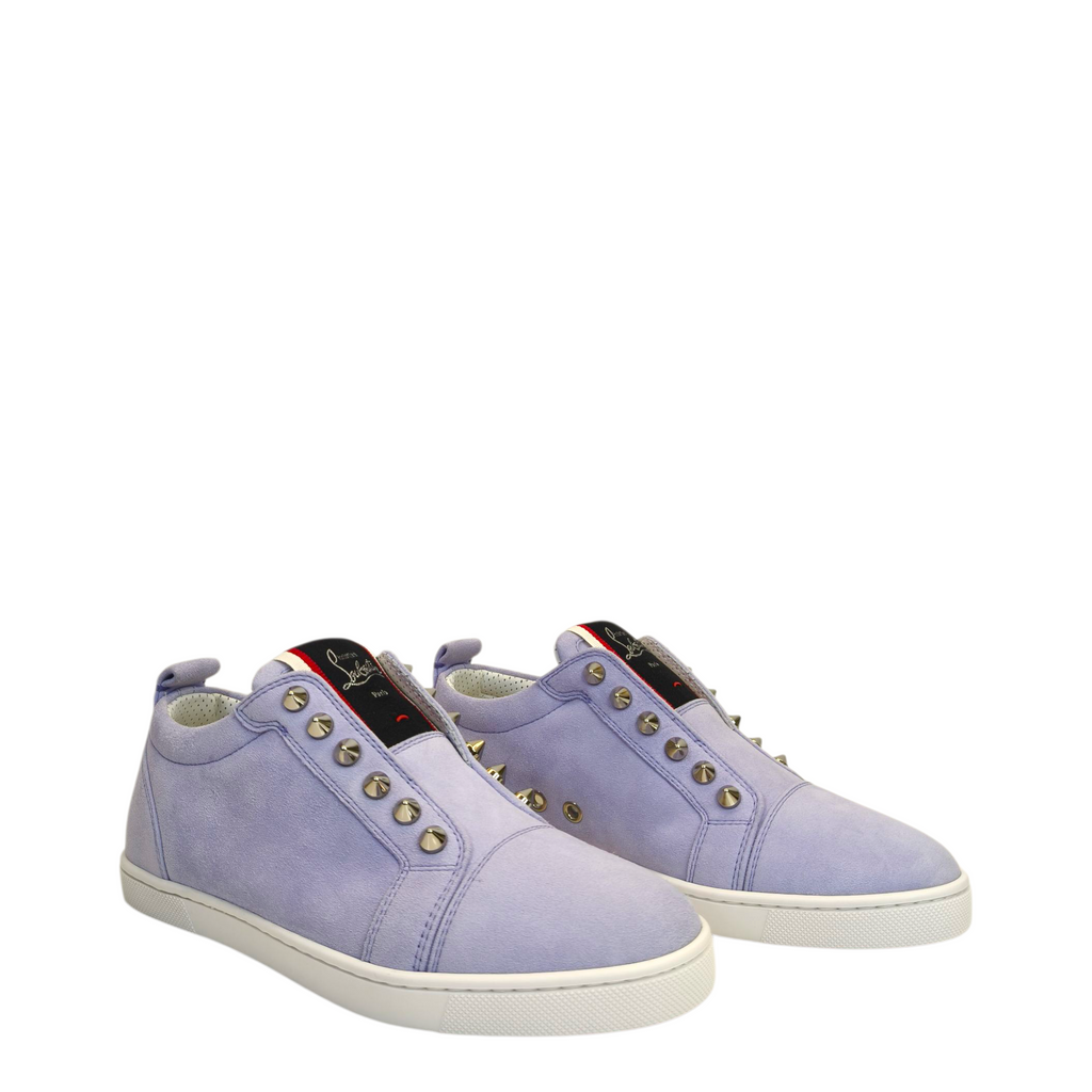 Christian Louboutin Light Purple Suede Fique A Vontade Sneakers EU 35.5
