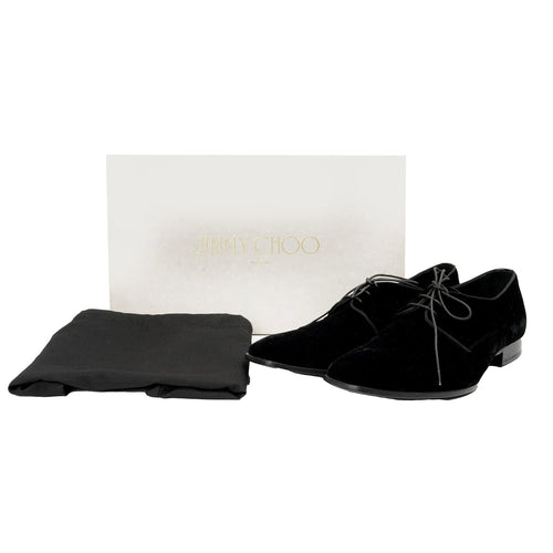 Black Velvet Lace up Shoes