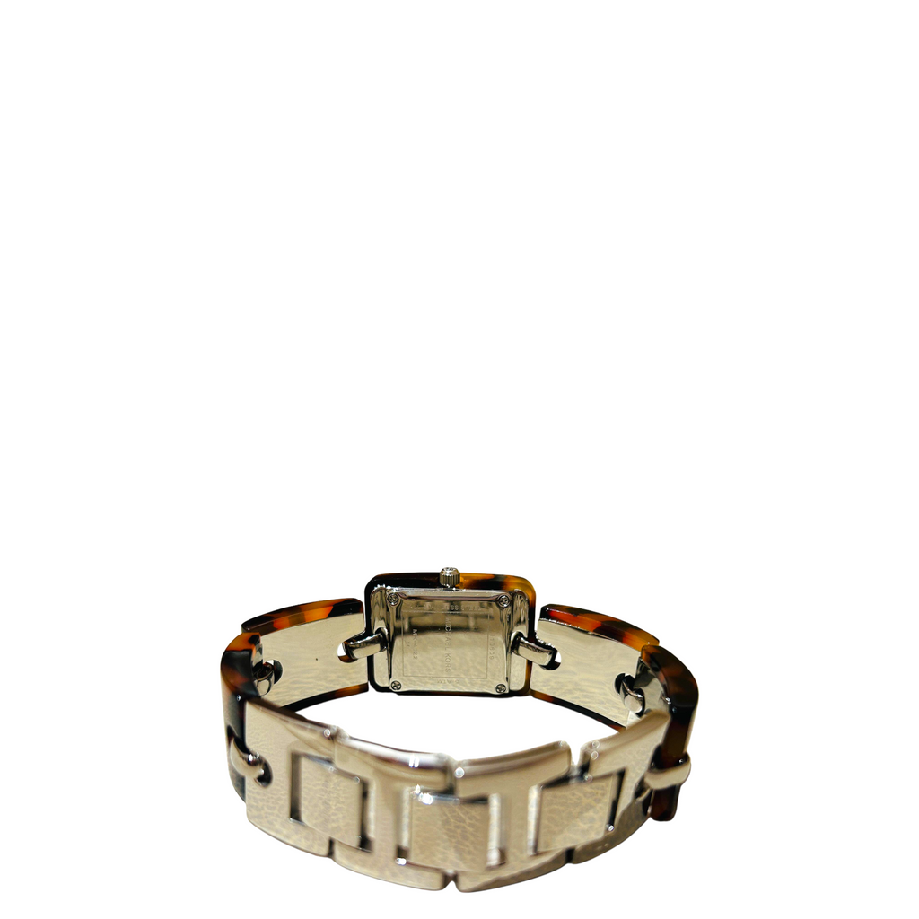 Michael Kors Brown Tortoise Acetate Stainless Steel Women's Wristwatch