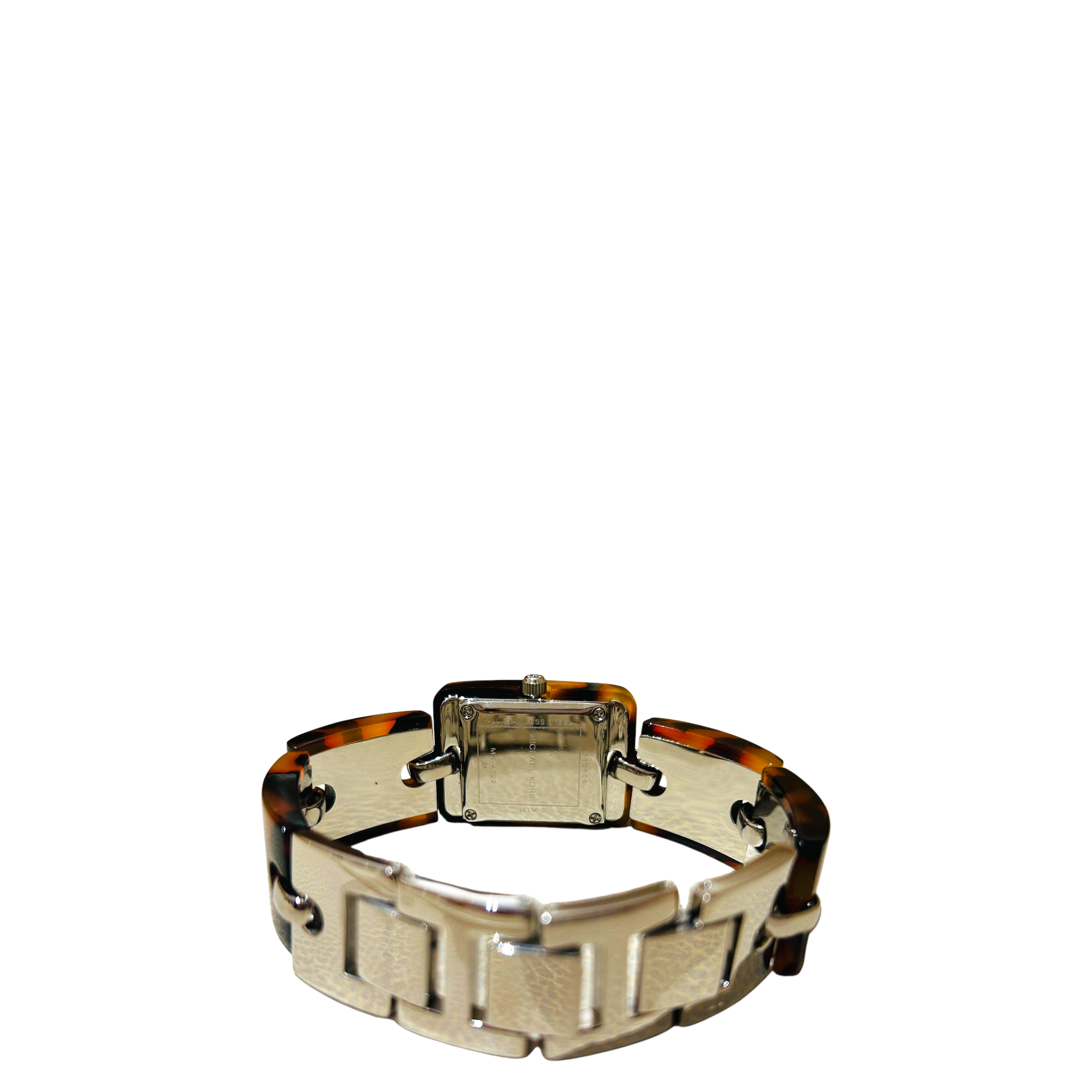 Michael Kors Brown Tortoise Acetate Stainless Steel Women's Wristwatch