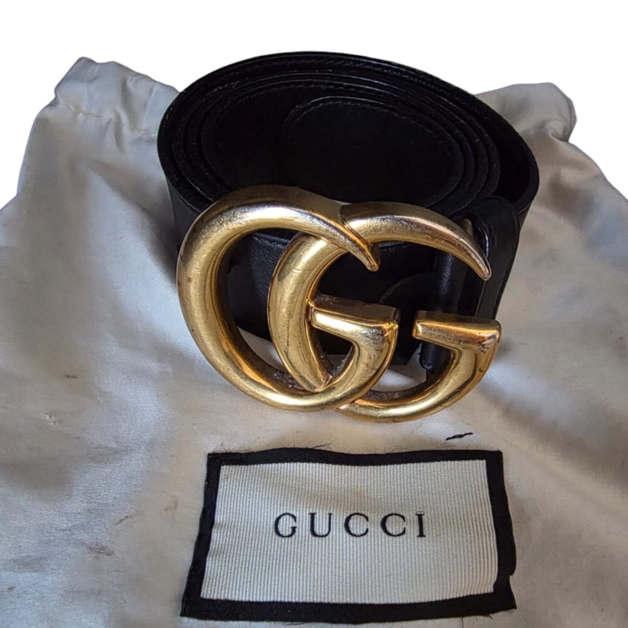 Gucci GG Marmont Black Leather Belt 90cm