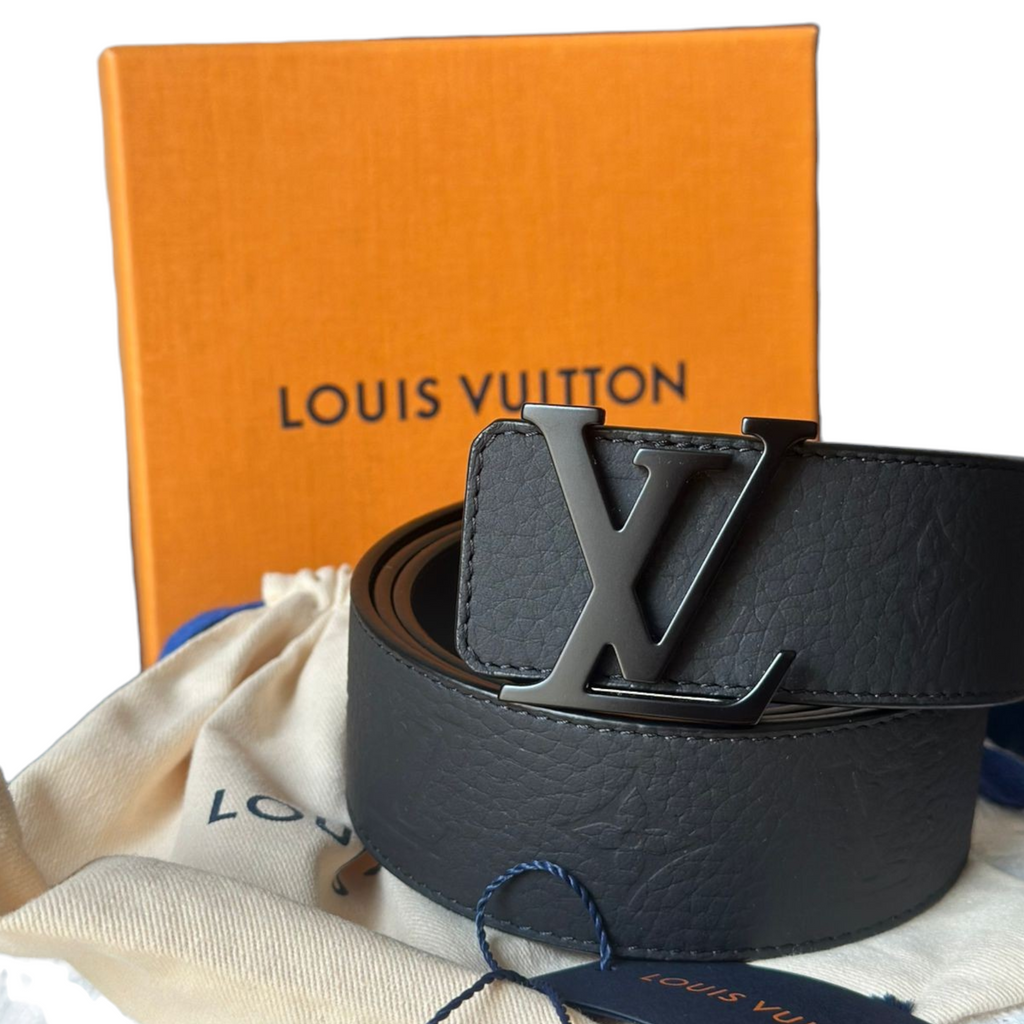 Louis Vuitton LV Initiales 40mm Reversible Belt Black Monogram Eclipse 95 cm