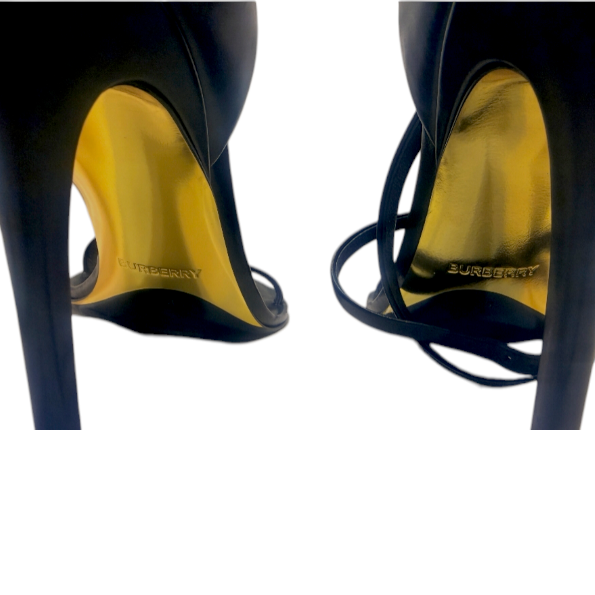 Burberry Wrap-Around Black Leather Sandals EU 38