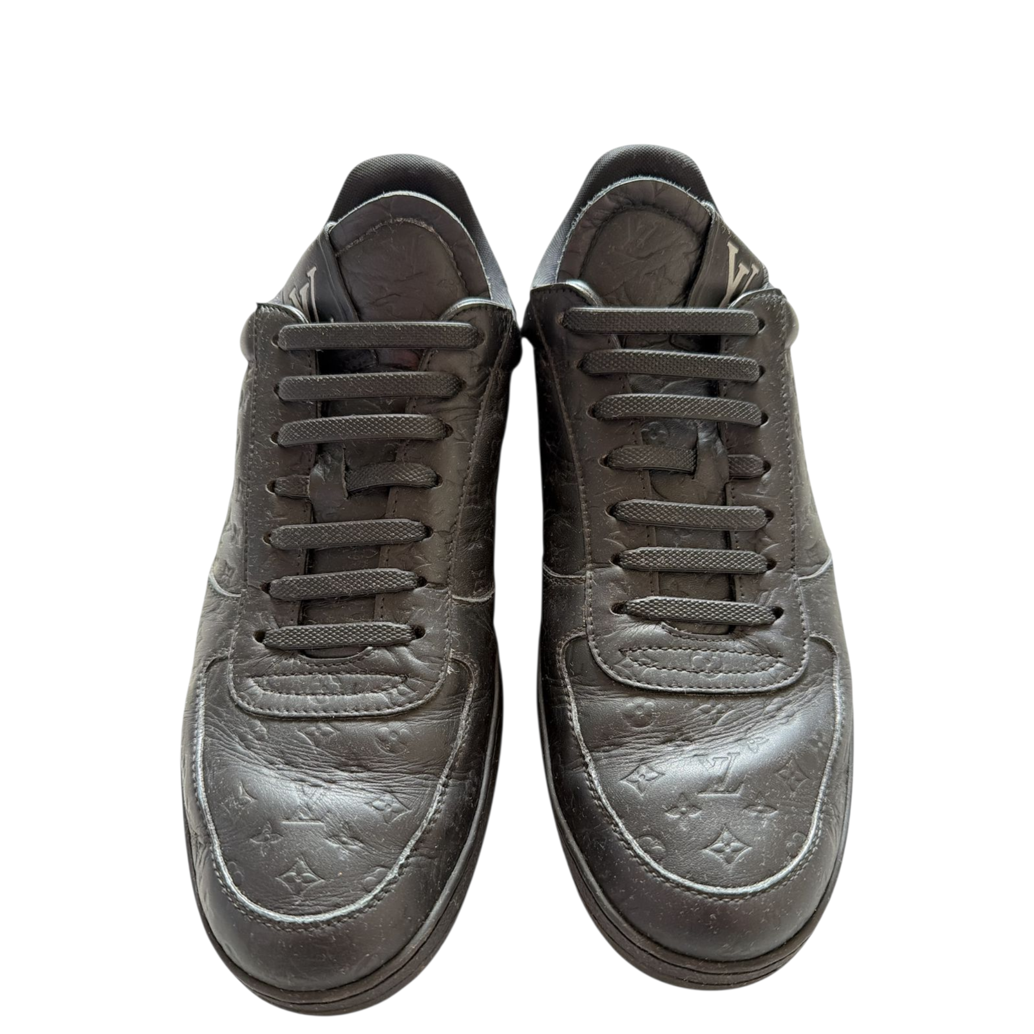 Louis Vuitton Rivoli Low-Top Sneakers Black Leather Size EU 43