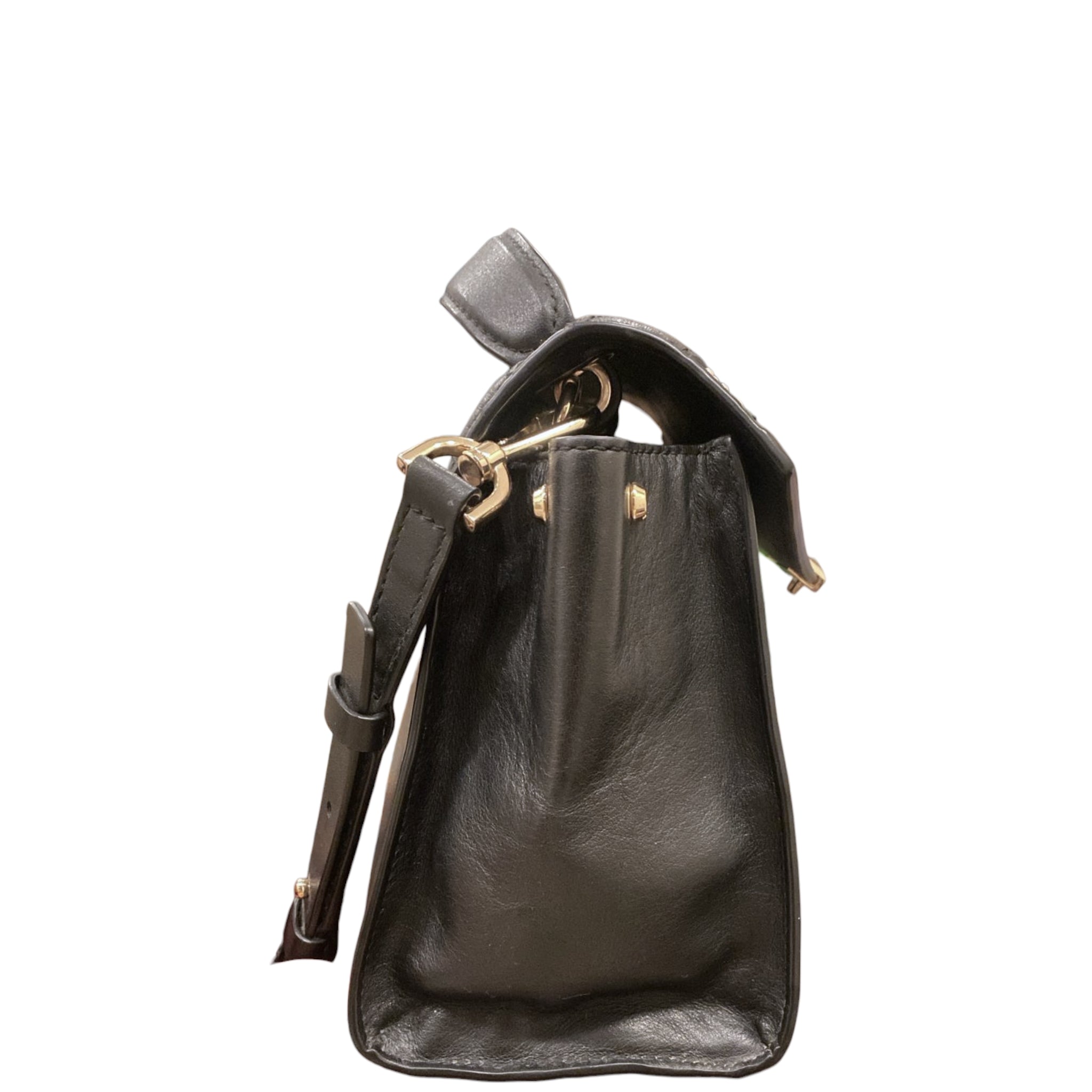 Michael Kors Whitney Studded Convertible Shoulder Bag Black Leather