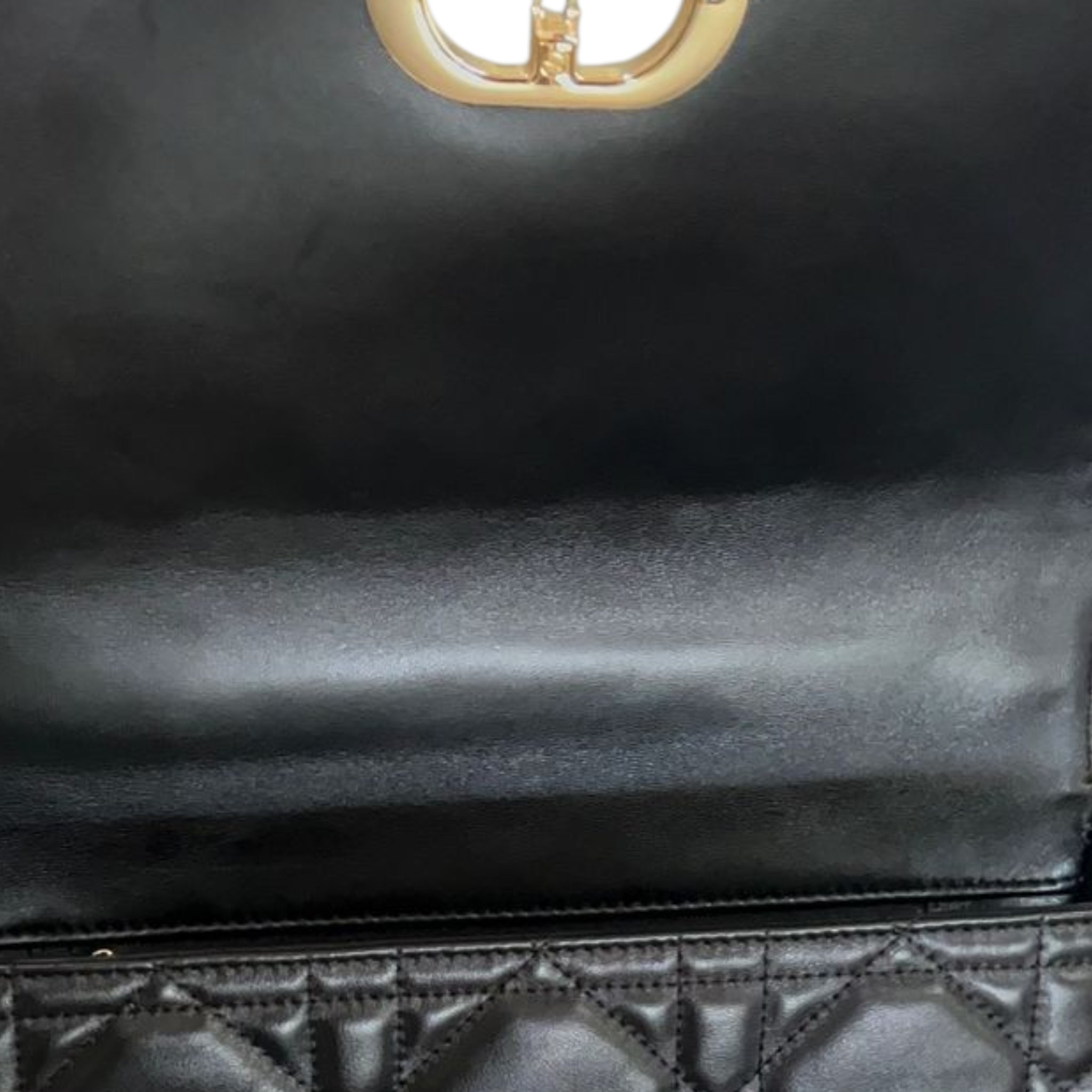 Christian Dior Caro Bag Medium Soft Black Macrocannage Lambskin