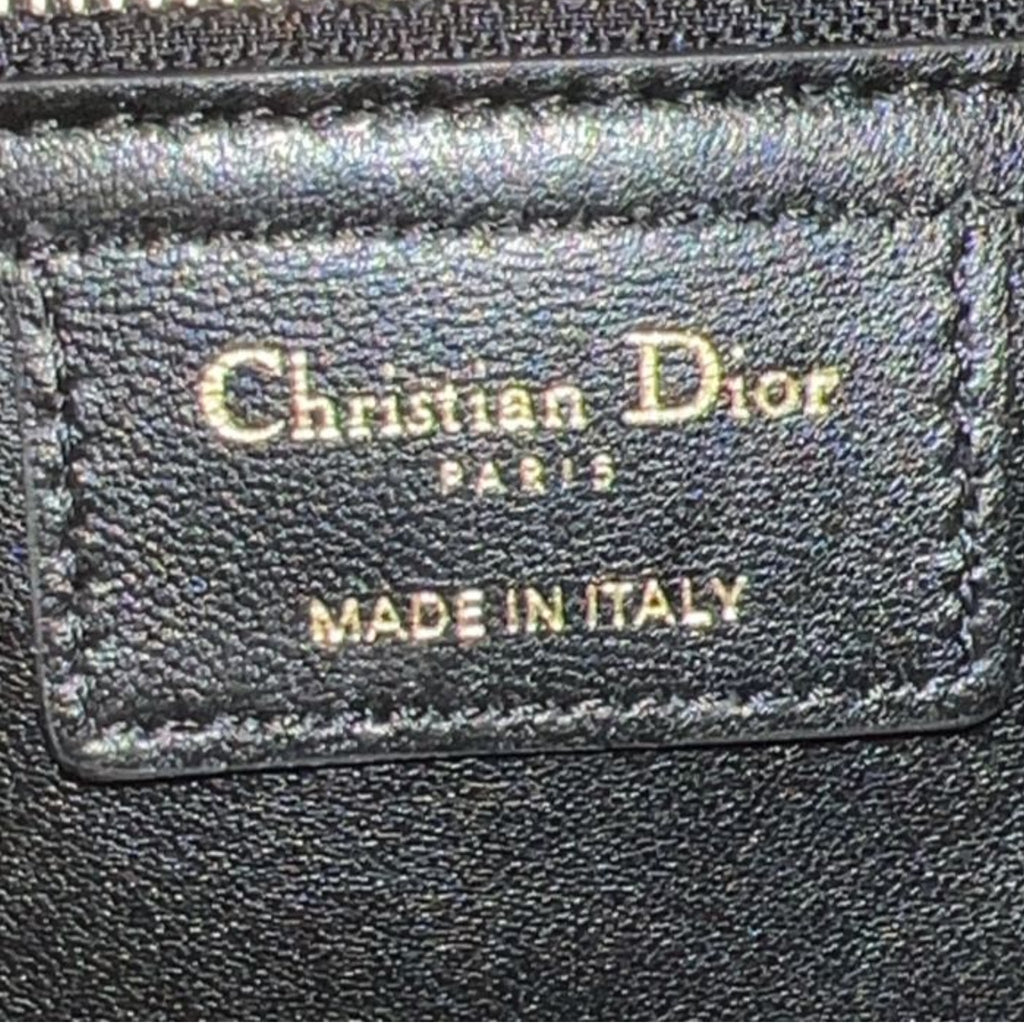 Christian Dior Caro Bag Medium Soft Black Macrocannage Lambskin
