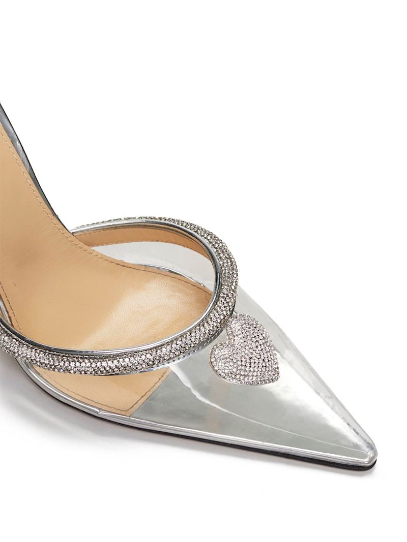 Mach & Mach Georgia crystal Heart embellished Heels - Size EU 40