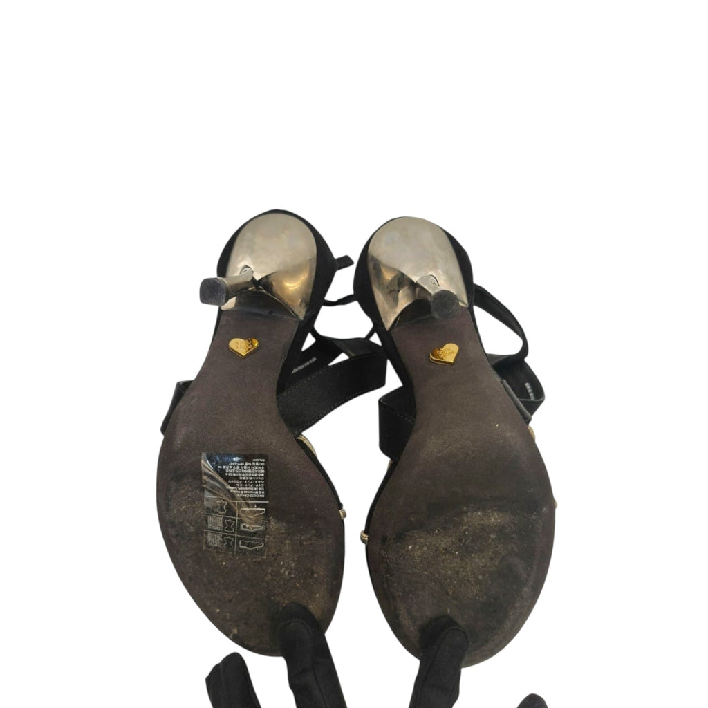 GIAMBATTISTA VALLI X H&M ZAPATOS TALLA Black Suede Heels EU 35