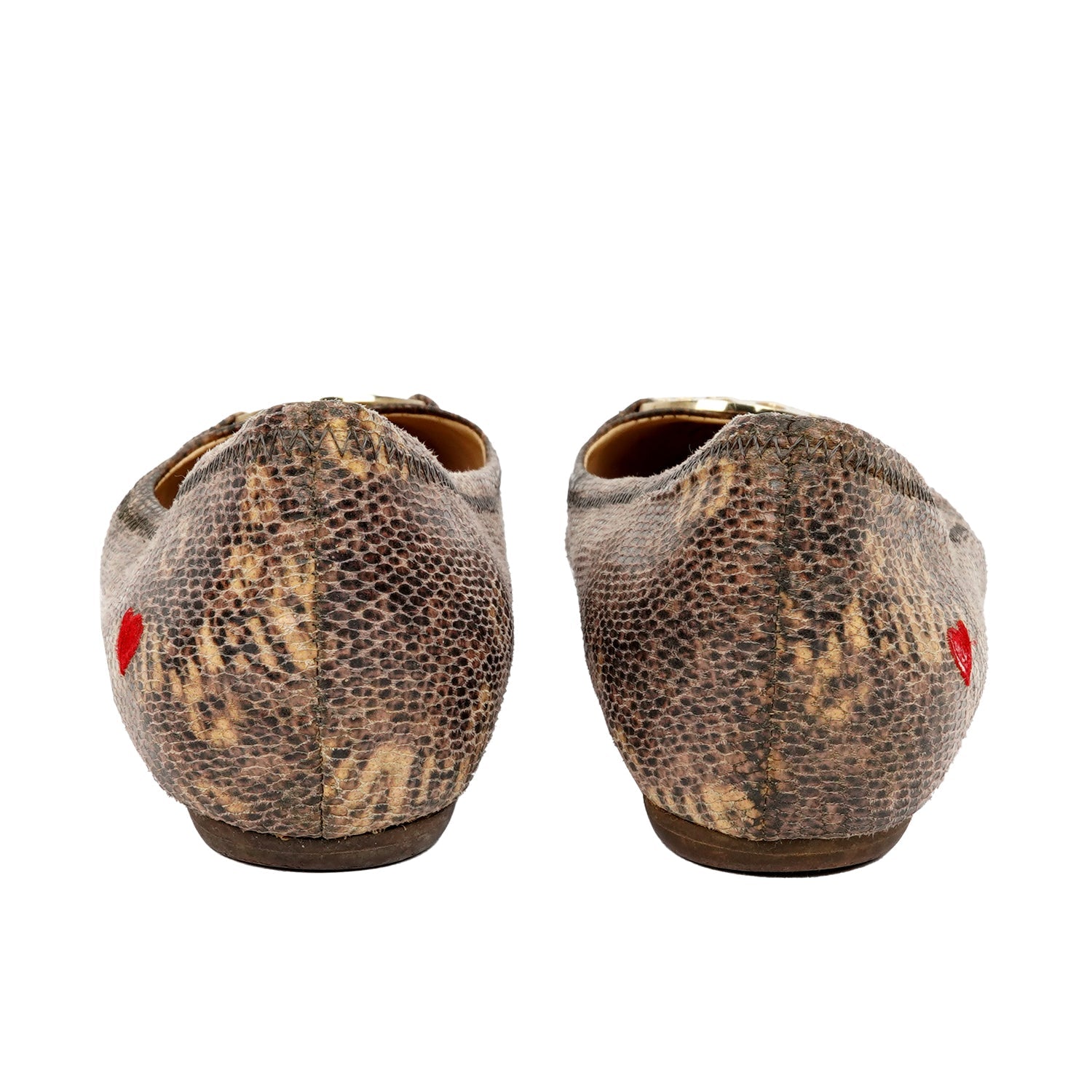 Sally Snake Skin Ballerina