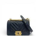 Chanel Boy Bag Small Chevron Black