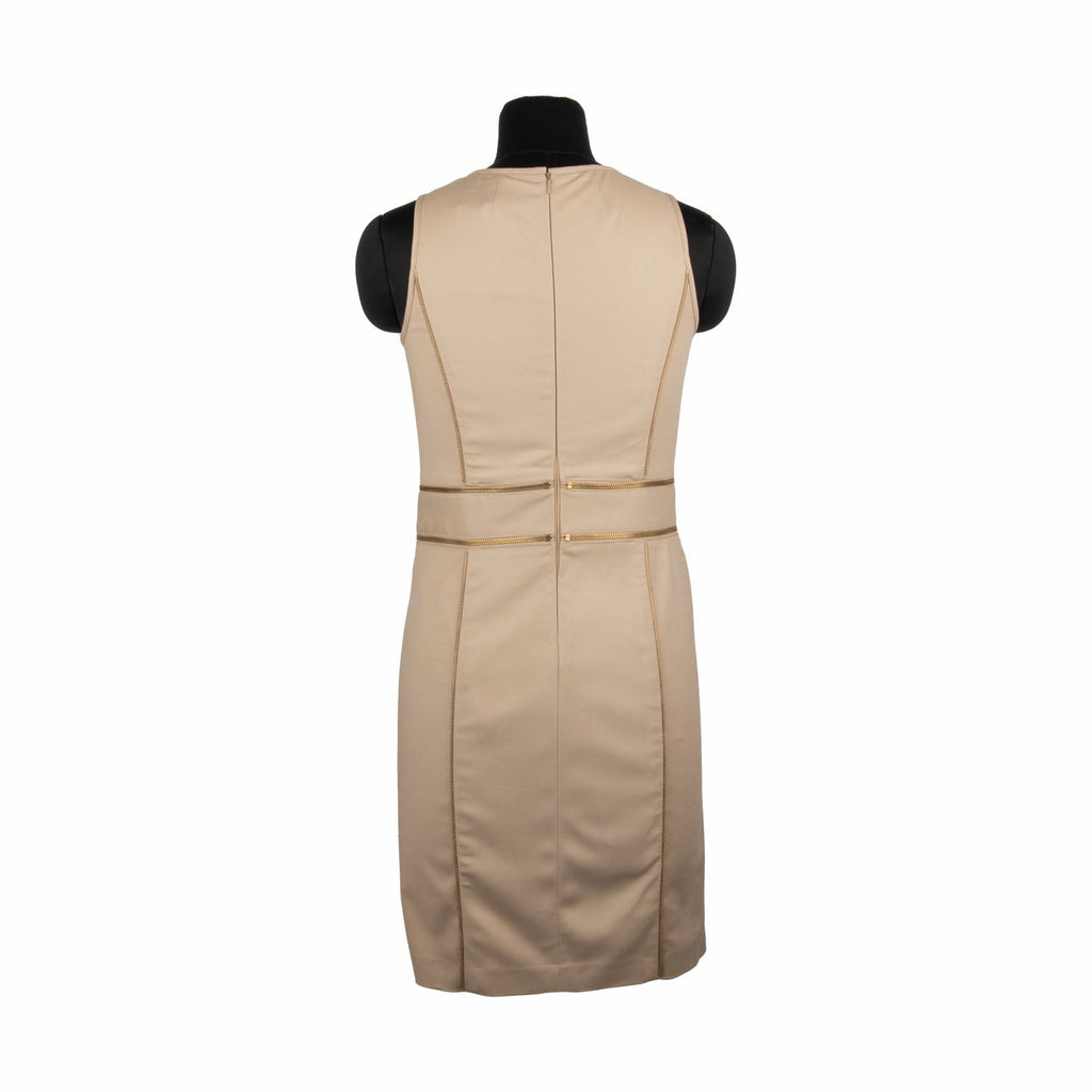 Michael Kors Beige Golden Zipper Dress