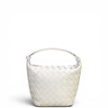 Bottega Veneta Candy Wallace Bag White Nappa Intrecciato Leather