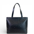 Bottega Veneta Small Intrecciato Zipped Tote Black Leather