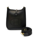Hermes Mini Evelyne Black GHW