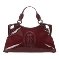 Cartier Dark Burgundy Patent Leather Small Marcello De Cartier Bag