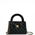 Chanel Nano Kelly Shopper black quilted Lambskin