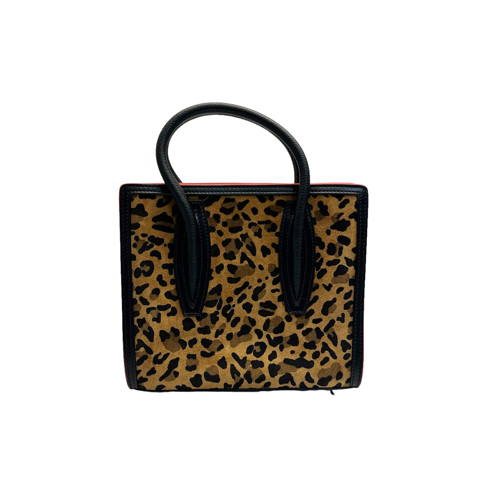 Christian Louboutin Paloma Leather Leopard Print Mini Tote Bag