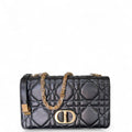 Christian Dior Caro Bag Medium Soft Black Macrocannage Lambskin