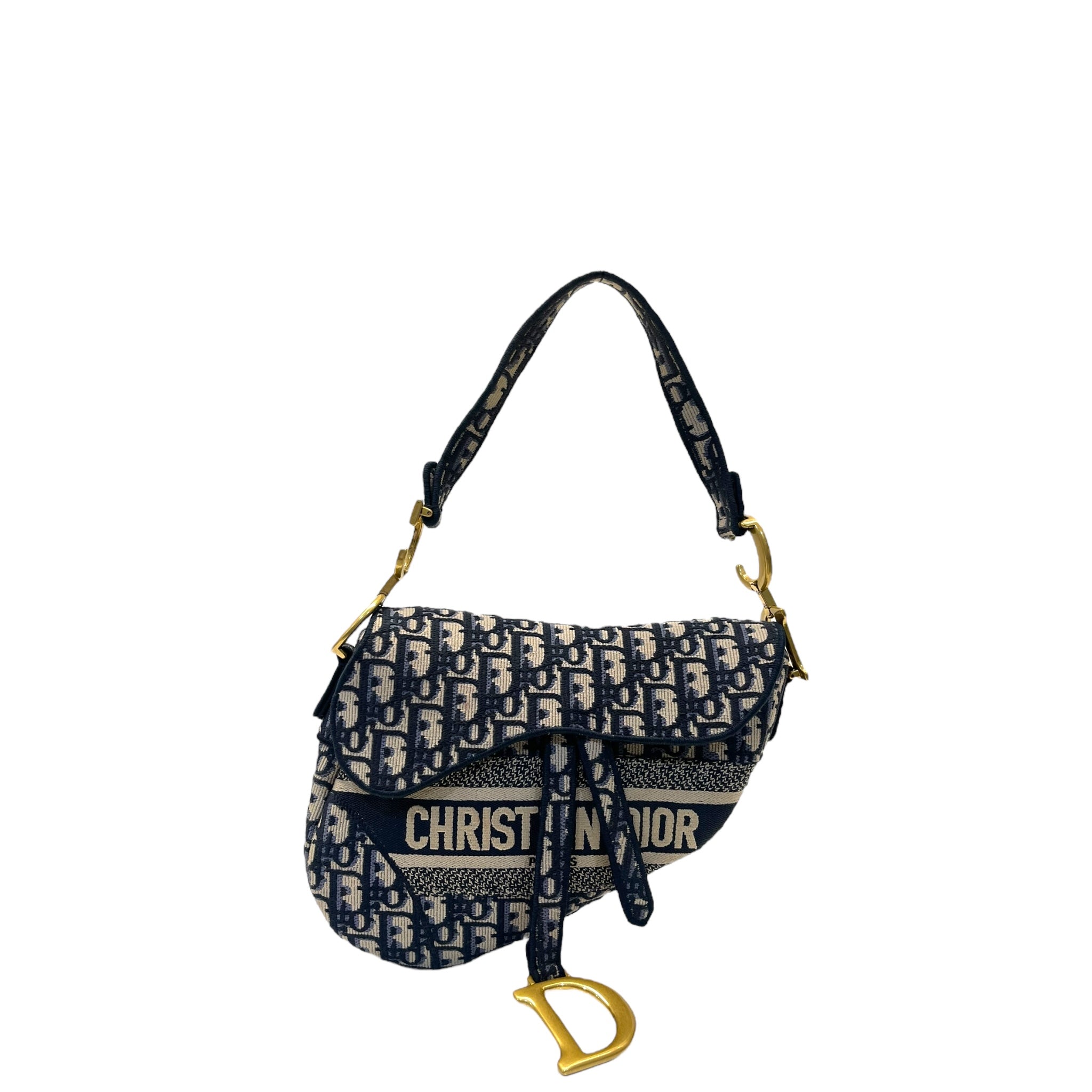 Christian Dior Saddle Bag Dior Oblique Embroidery