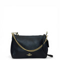 Coach Carrie Crossbody Bag Black Pebbled Leather
