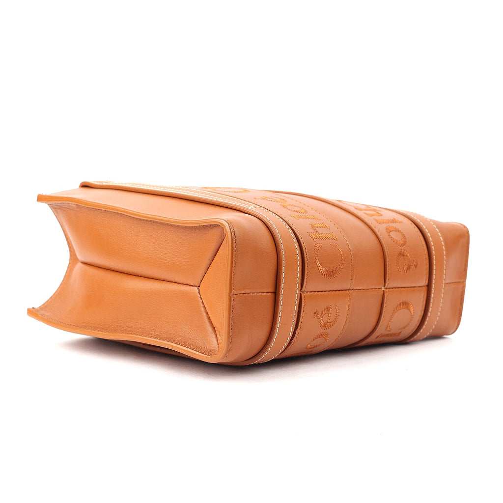 Chloe Calfskin Woody Tote Caramel