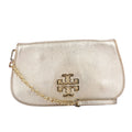 Britten Metallic Gold Leather Clutch