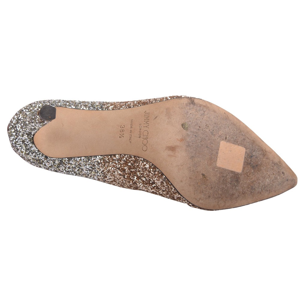 Glitter Degrade Pointed Pumps-38.5