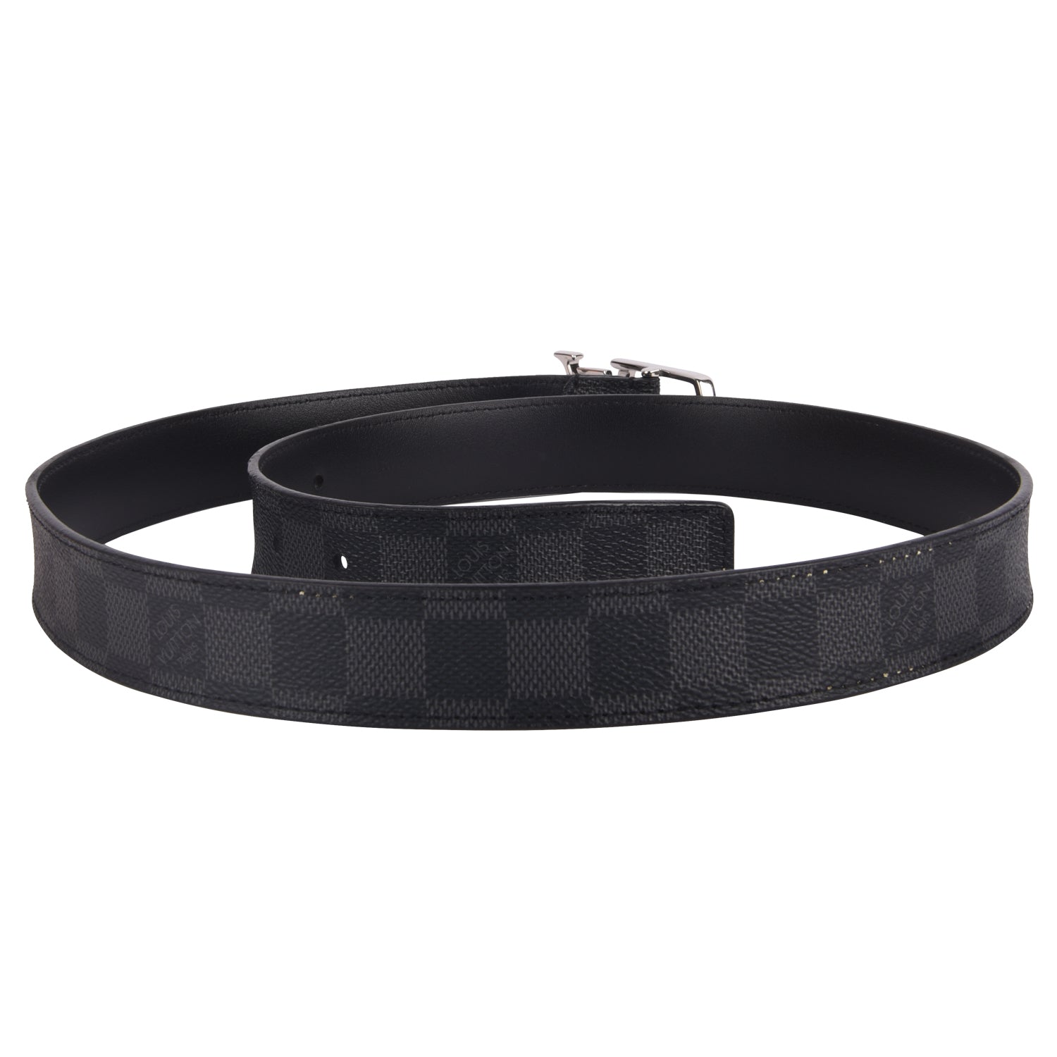 Louis Vuitton Damier Graphite Canvas Initials Belt