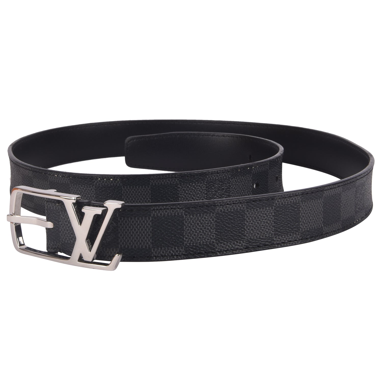 Louis Vuitton Damier Graphite Canvas Initials Belt
