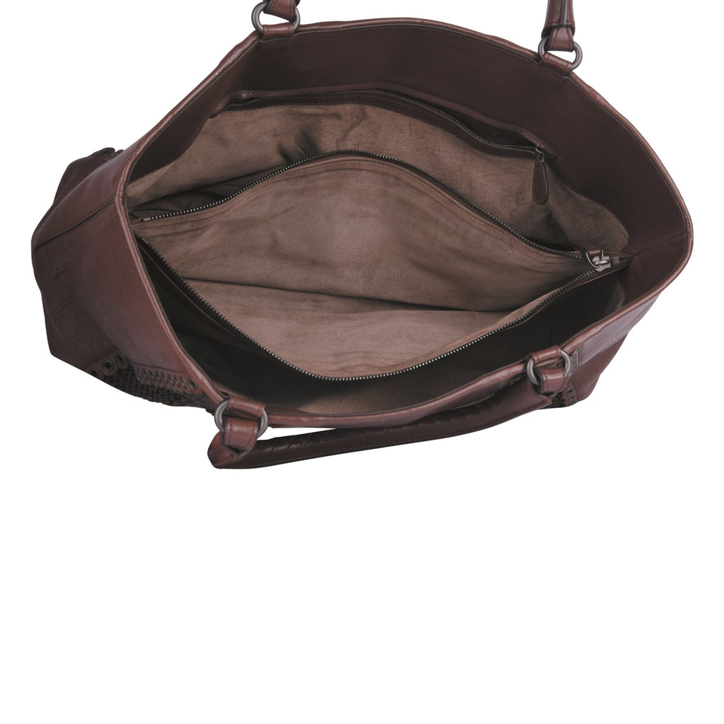 Rugiada  Leather Grommet Detail Medium Tote