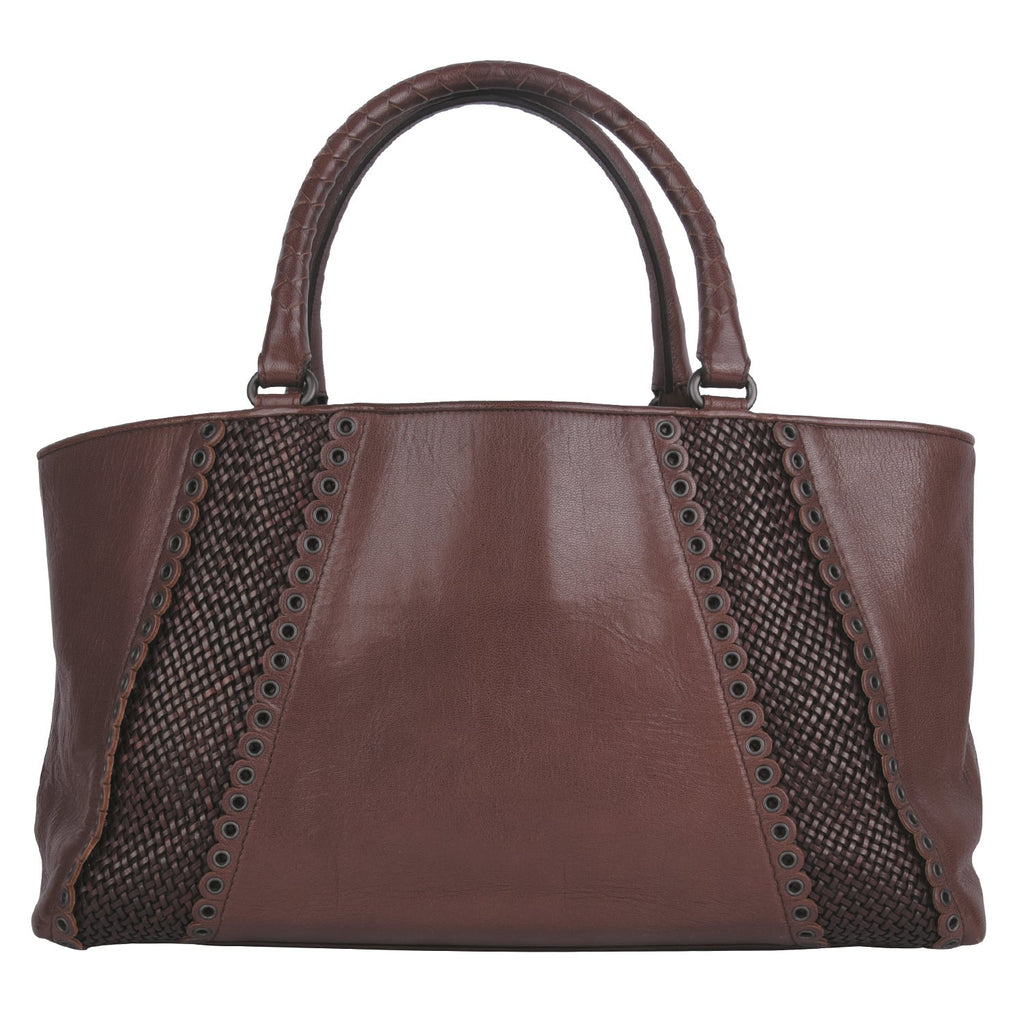 Rugiada  Leather Grommet Detail Medium Tote