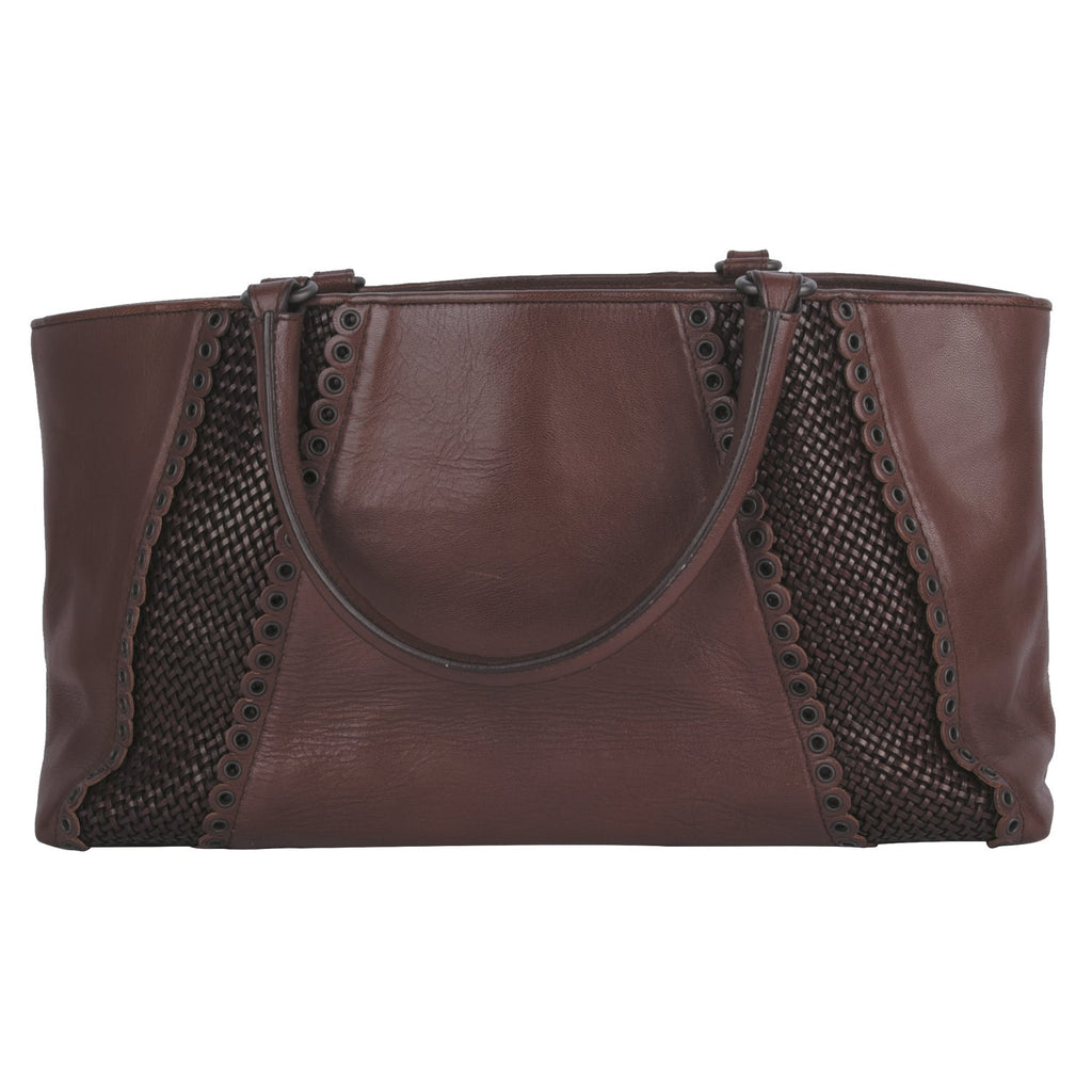 Rugiada  Leather Grommet Detail Medium Tote