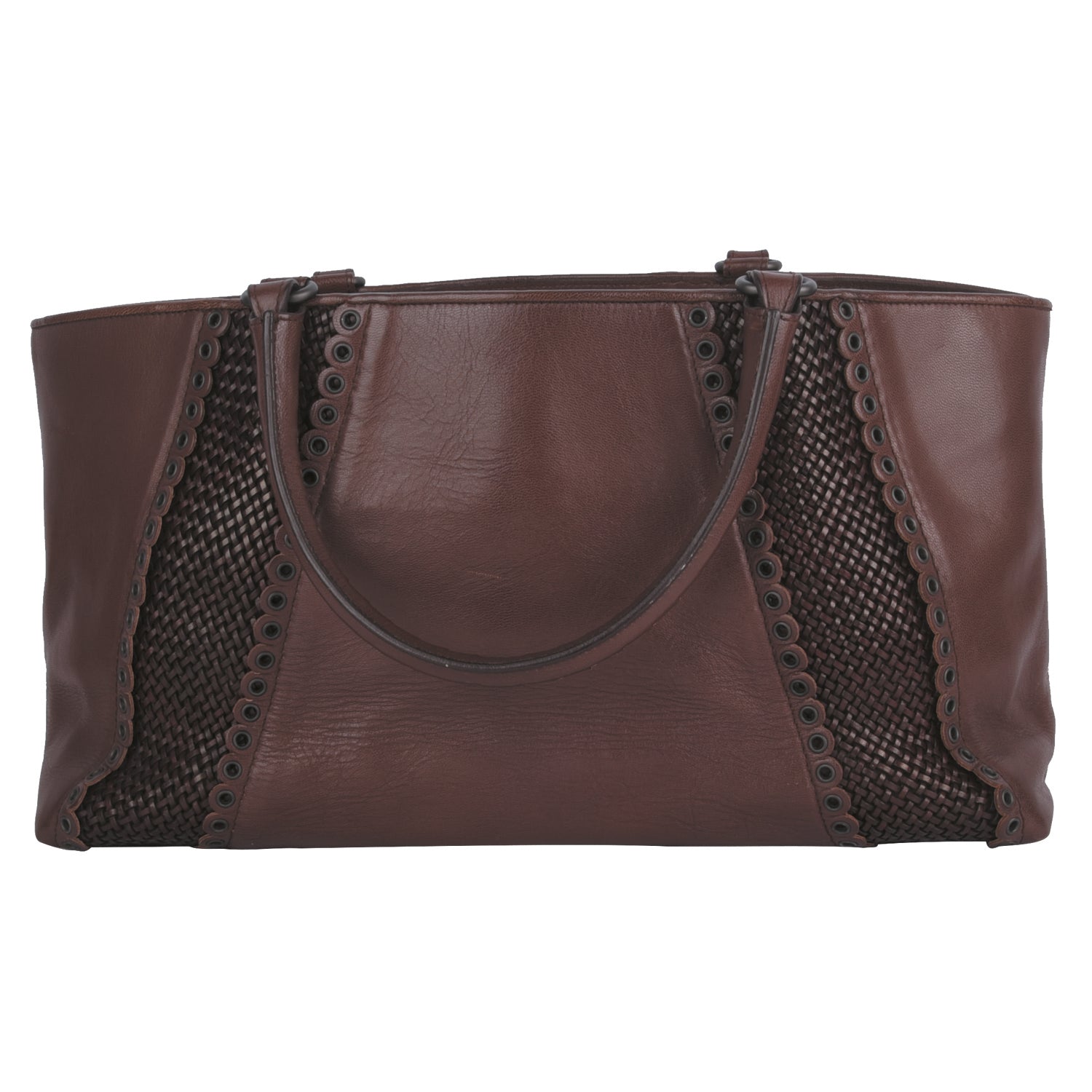Rugiada  Leather Grommet Detail Medium Tote
