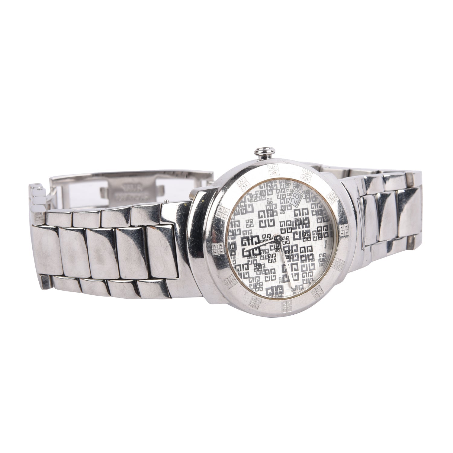 Givenchy Silver Apsaras Round Women's Wrist watch