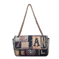 Patchwork Multicolor Flap Color Bag