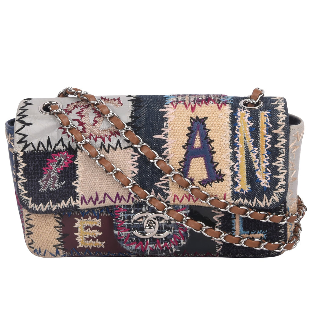 Patchwork Multicolor Flap Color Bag