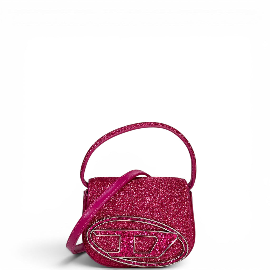 Diesel 1DR-XS-S Mini Bag Pink Glitter Fabric