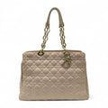 Dior Pink Cannage Quilted Soft Leather Medium Shopping Tote Bag