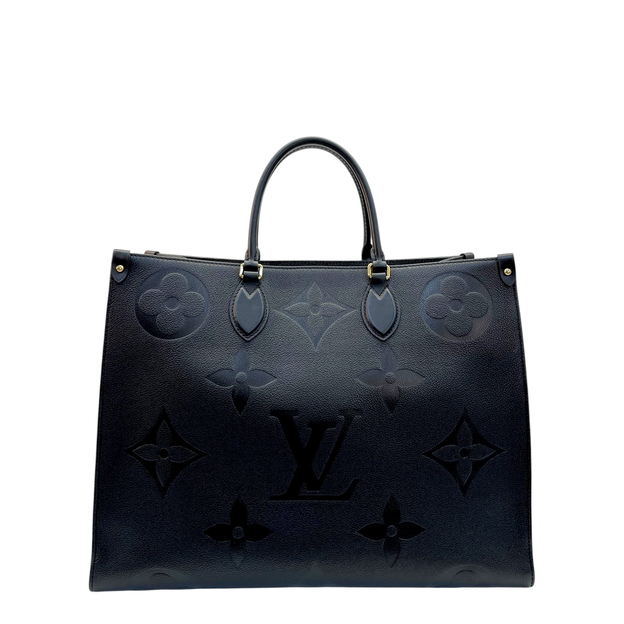 Louis Vuitton Black Monogram Empreinte Leather OnTheGo GM Tote Bag