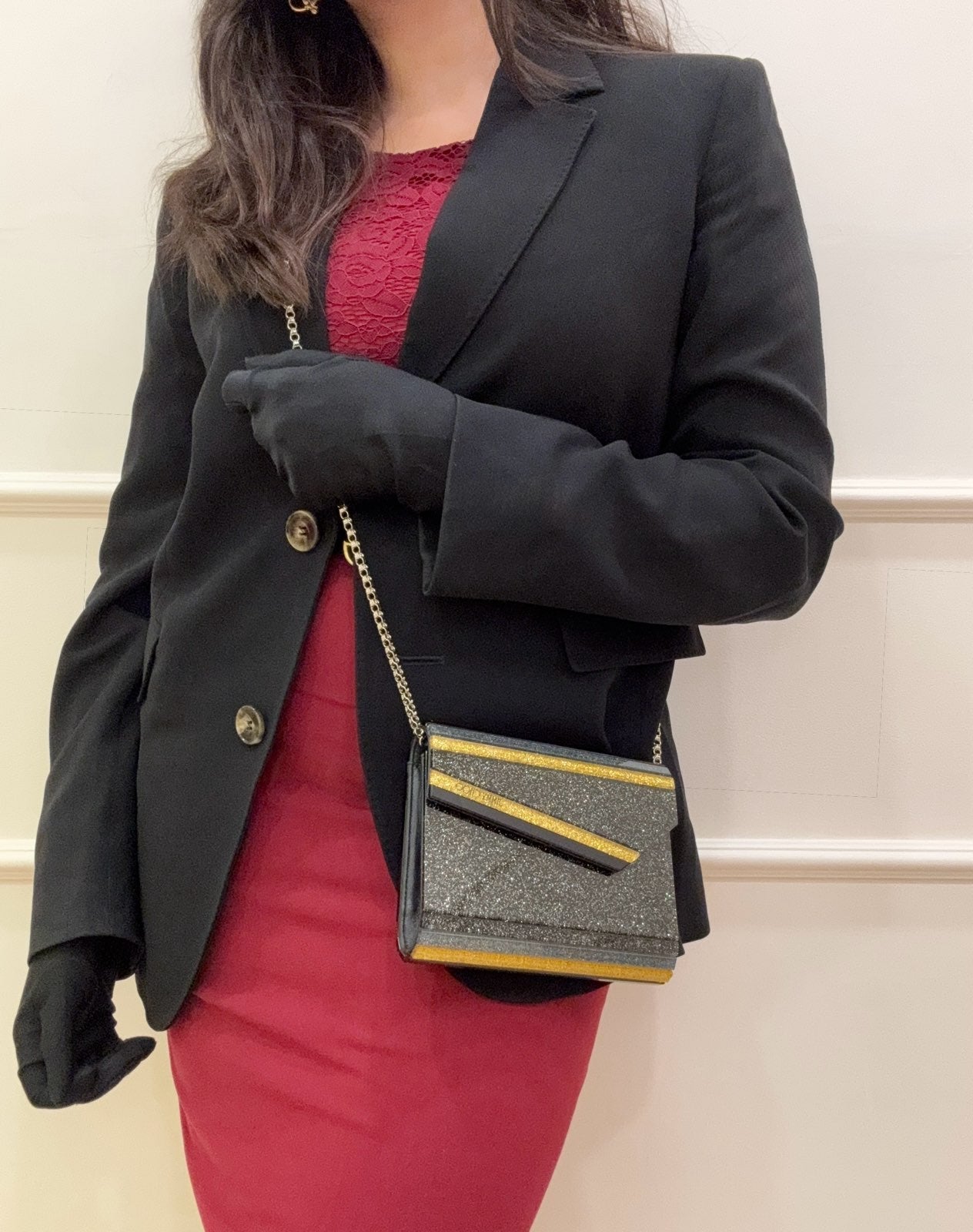 Jimmy Choo Candy Acrylic Chain Clutch